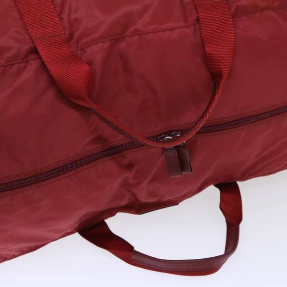 PRADA Boston Bag Nylon Red Auth yb360 - Picture 9 of 16